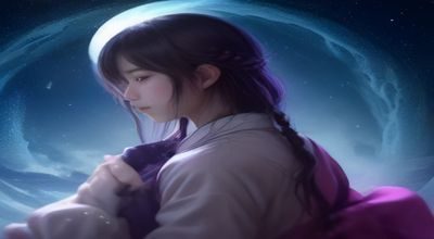 奇幻冒险向本子漫画封面，异世界魔法师在星空下施法的壮观场景，冷色调蓝紫渐变背景，细腻写实画风